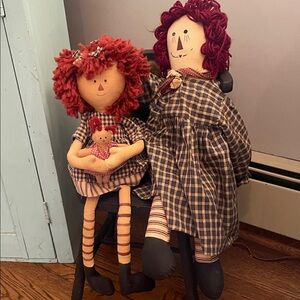 Plaid Rag Dolls with Red Hair